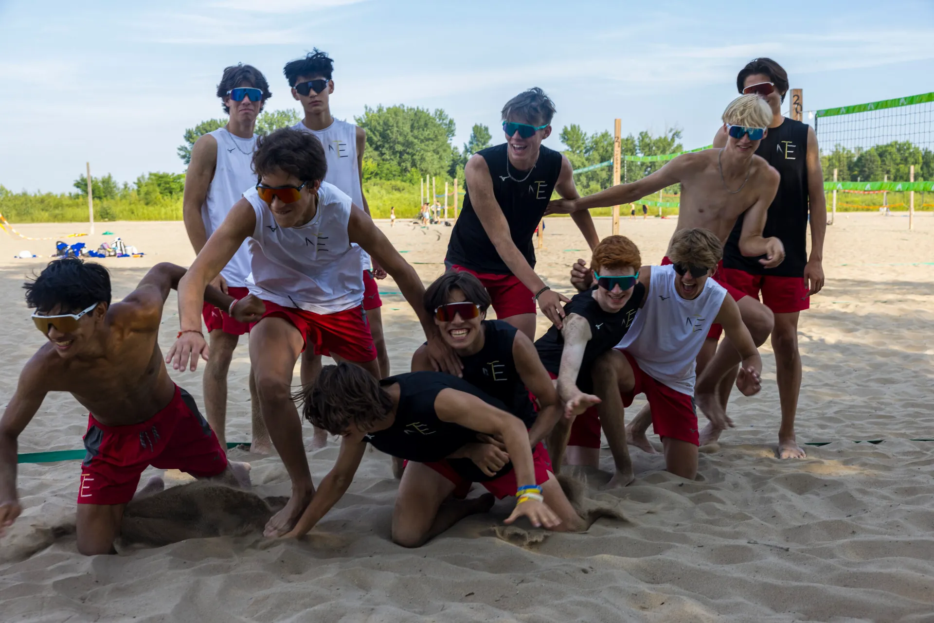 Sand Volleyball Attack Shot